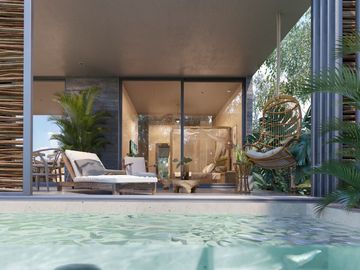 Condominio de lujo con alberca privada rodeado de naturaleza