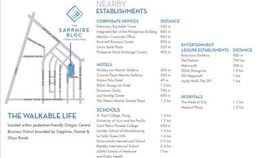 1BR Condo for Sale in Pasig, The Sapphire Bloc