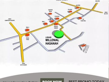 FREE BIAYA REAL!!!, Rumah Dijual di Tulungrejo Pare Kediri, Info. 0821-1111-----