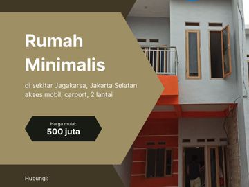 Rumah dijual di Jagakarsa harga 500 juta desain minimalis