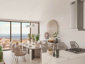 Departamento con ventanas grandes, con alberca semi-olimpica, juegos para niños,