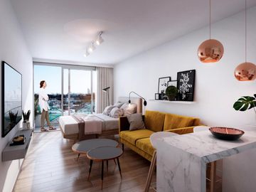 Venta apartamento 1 dormitorio a estrenar con terraza en Tres Cruces, Montevideo