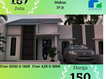 Rumah murah diskon 37 juta hnya 2 unit