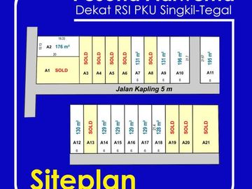 Kavling Ideal Bangun Rumah: 70 Jt-an, Dekat RSI PKU Singkil Tegal