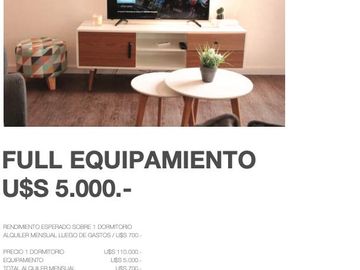 Apartamento 1 dormitorio con terraza en Centro, Montevideo