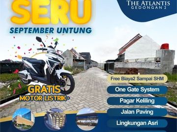 Promo gratis motor listrik, kavling colomadu barat tugu boto
