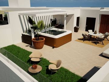 Condominio con lock off, terraza, bodega y cuarto de lavado,con vista al bosque,