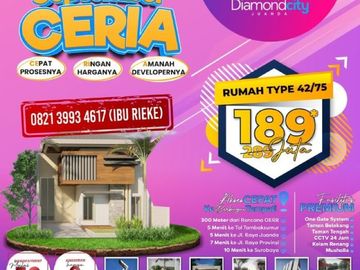Paling Modern, WA 08213993----, Rumah Modern Dekat kota Surabaya, Diamond City Juanda 1