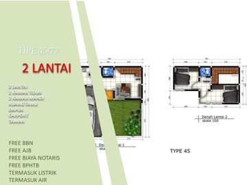 Strategis 2 Lantai Tipe 45/77 Rumah Bisa KPR