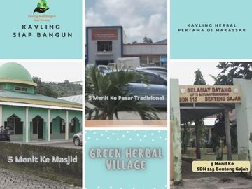 Kavling Tanah Kampung Herbal Dekat Puskemas Maros Lingkungan Pesantren