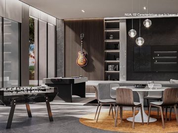 Departamento con bosque privado, cine, muro de escalar, parque para perros, jueg