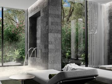 Departamento con bosque privado, cine, muro de escalar, parque para perros, jueg