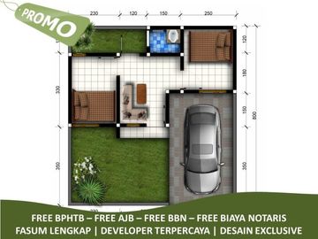 Posisi Hook Rumah Dekat Kota Bebas Banjir 2KT Tipe 25/107