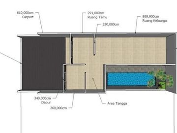 Rumah 2 lantai dalam komplek dengan kolam renang pribadi di belakang mall cinere