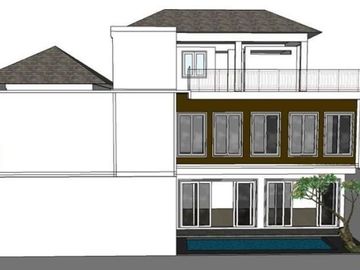 Rumah 2 lantai dalam komplek dengan kolam renang pribadi di belakang mall cinere