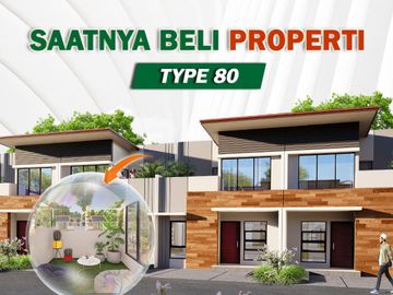 DIJUAL RUMAH TIPE 80! FREE AJB SHGB & BPHTB