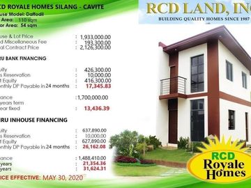 AFFORDABLE TOWNHOUSE DAFFODIL RCD ROYALE HOMES SILANG CAVITE