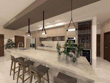 Penthouse con terraza y balcones, alberca vista al mar en venta, El Tezal.