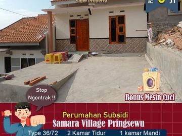 rumah subsidi di Pringsewu deket pasarnya, bonus mesin cuci