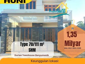 Rumah Siap Huni Cluster Eklusive Durian Townhouse, Dekat ADA Bnayumanik