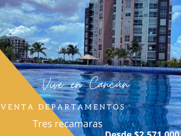 Departamento de dos recamaras en Cancún