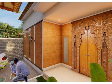 Hunian Klasik Dengan Pintu Gebyok Yang Cantik Dalam Karta Nirwana