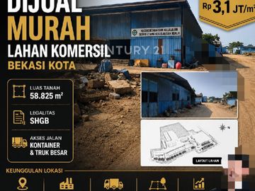 Lahan Komersil Murah Pinggir Jalan Utama  Di Bekasi Kota