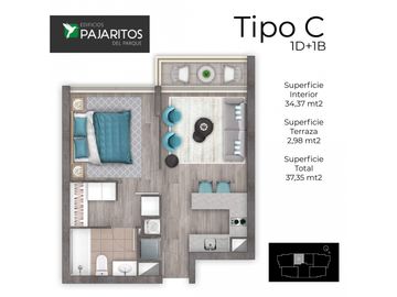 Departamento - 1 Dormitorio - Pudahuel - Financiamiento 100%