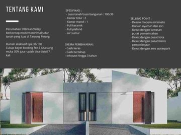 RUMAH MURAH DIJUAL DI TANJUNG PINANG HARGA MULAI 120 JUTAAN