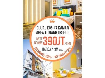 Dijual Murah KOST Full Terisi di Area Tomang Grogol Jakarta Barat