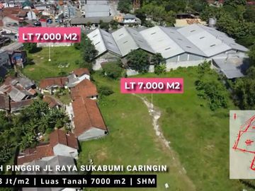 Tanah Commercial Pinggir Jl Raya Sukabumi Caringin Bogor