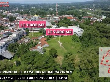 Tanah Commercial Pinggir Jl Raya Sukabumi Caringin Bogor