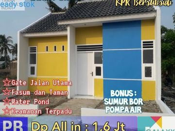 Rumah subsidi 168 jt siap huni dp 1.6 jt sukamulya sukatani cikarang bekasi