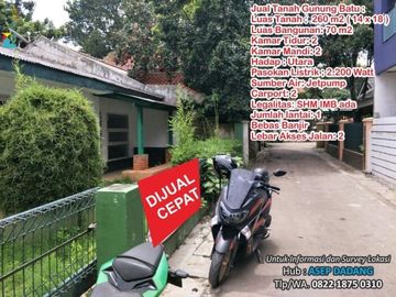 Tanah Gunung batu Strategis dekat Pintu Tol Pasteur