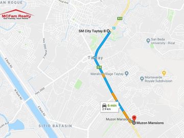 House and Lot For Sale in Taytay Rizal Muzon Mansions Near SM Taytay Angono Ortigas Shaw BGC Makati