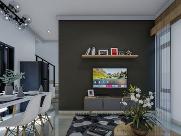 RUMAH 2 LANTAI DESAIN SKANDINAVIAN DI KAWASAN RAMAI GODEAN