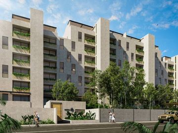 Apartamento con terraza en venta con amenidades, piscina, gym, area de yoga, bbq