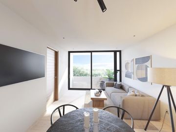 Apartamento con terraza en venta con amenidades, piscina, gym, area de yoga, bbq
