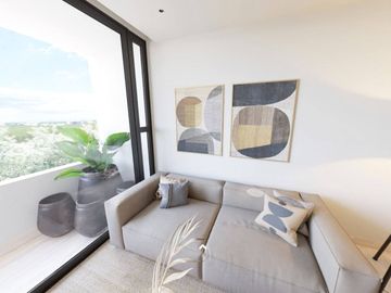 Apartamento con terraza en venta con amenidades, piscina, gym, area de yoga, bbq
