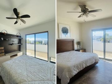 Casa con vista al océano, dentro de Residencial, en venta El Tezal.