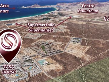 Casa con vista al océano, dentro de Residencial, en venta El Tezal.