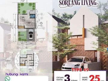 Promo murah Rumah 2 Lt Modern Artha Soreang living Bandung