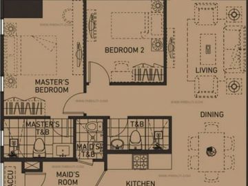 For Sale - 2 Bedroom in Travertine at Portico Pasig City