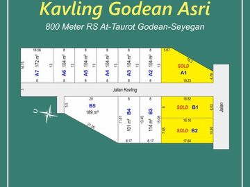 Dijual Tanah Dekat Jl. Godean-Seleman, 100 Jt-an