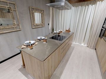 Departamento con sistema lock off, desarrollo con paseo de arte, area coomercial