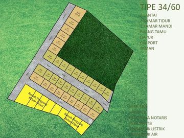 Best Seller 2 Lantai RumahBisa KPR 2KT Tipe 34/60