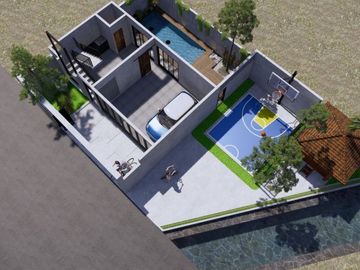 Jual Rumah Pesan Bangun 2 lantai, Gratis Kolam Renang
