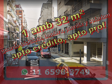 Departamento en Venta en Barrio Norte 1 ambiente 32 m2 - Viamonte 2000