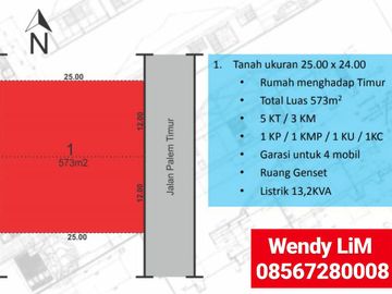 DIJUAL TANAH BONUS RUMAH at Jl PALEM TIMUR, DURI KEPA (TERMURAH)