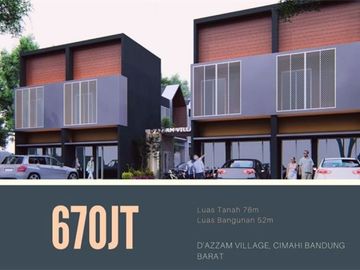 Cluster Exclusive One Gate System Ruko 2 Lt Rumah 2 Lt D'azzam Village Cimahi